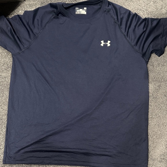 Under Armour Men's Dark Blue Short Sleeve Tee LG - Picture 1 of 4